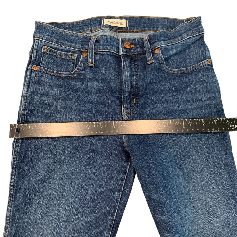 Madewell Womens Size 29 Medium Wash Slim Straight Stretch Jeans Denim 28" Inseam - Picture 8 of 10